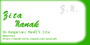 zita manak business card